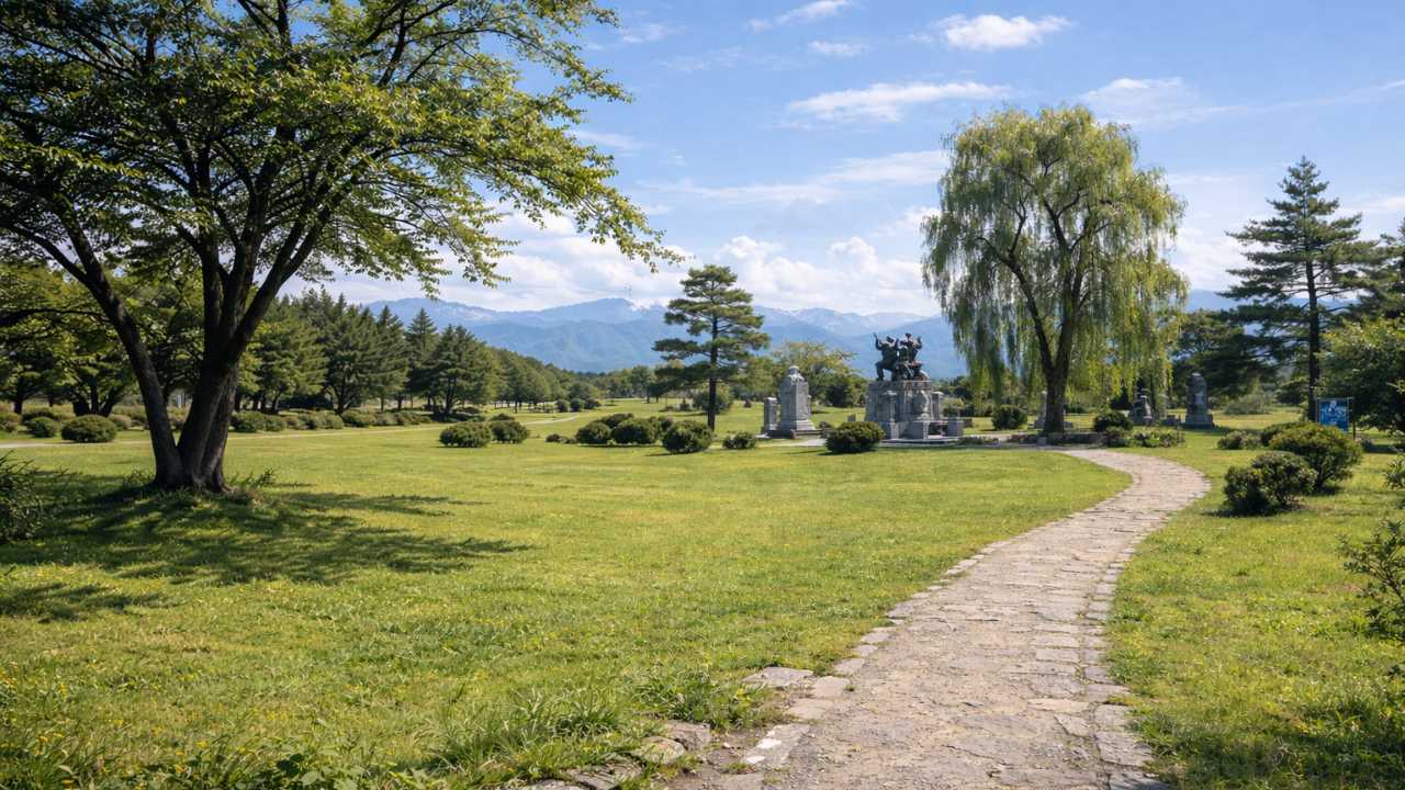 川中島古戦場史跡公園の園内風景
