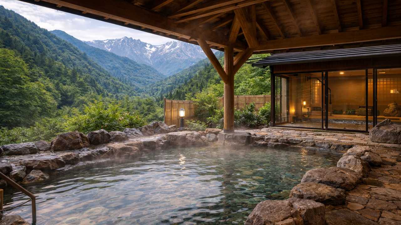 「深山の湯が旅の満足度を上げる理由」の直後：深山の湯内湯または露天風呂